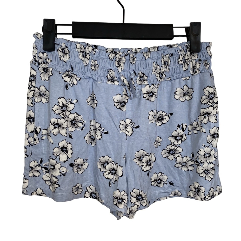 Girl's Bailey Lane Baby Blue Floral Shorts Size L NWT